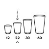 Gobelet reutilisable en biocomposite 22 cl