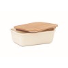 Lunch box publicitaire avec couvercle en bambou