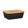 Lunch box publicitaire avec couvercle en bambou