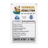 Panneau chantier 80x120 cm 3mm (+Sérigraphie PK11)