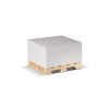 Cube papier sur palette bois 10x10x5cm
