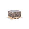 Cube papier sur palette bois 10x10x5cm