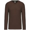 T-shirt col V manches longues