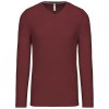 T-shirt col V manches longues