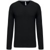 T-shirt col V manches longues