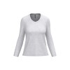 T-shirt col V manches longues femme