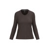 T-shirt col V manches longues femme