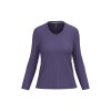 T-shirt col V manches longues femme
