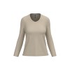 T-shirt col V manches longues femme