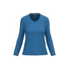 T-shirt col V manches longues femme