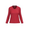 T-shirt col V manches longues femme