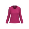 T-shirt col V manches longues femme