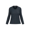 T-shirt col V manches longues femme