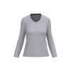 T-shirt col V manches longues femme