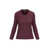 T-shirt col V manches longues femme
