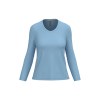 T-shirt col V manches longues femme