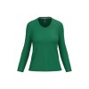 T-shirt col V manches longues femme