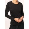 T-shirt col rond manches longues femme