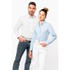 Chemise coton / élasthanne manches longues femme