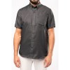 Chemise micro-sergé manches courtes sans repassage