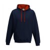 Sweat capuche contrastée