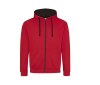 Sweat capuche zippé contrasté