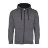 Sweat capuche zippé contrasté