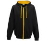 Sweat capuche zippé contrasté