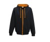 Sweat capuche zippé contrasté