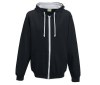 Sweat capuche zippé contrasté