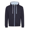 Sweat capuche zippé contrasté