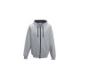 Sweat capuche zippé contrasté