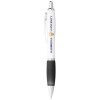 Stylo bille avec corps blanc et grip coloré Nash (encre noire)