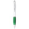 Stylo bille avec corps blanc et grip coloré Nash (encre noire)