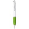 Stylo bille avec corps blanc et grip coloré Nash (encre noire)