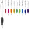Stylo bille avec corps blanc et grip coloré Nash (encre noire)