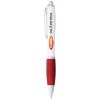 Stylo bille avec corps blanc et grip coloré Nash (encre noire)