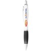 Stylo bille avec corps blanc et grip coloré Nash (encre noire)
