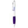 Stylo bille avec corps blanc et grip coloré Nash (encre noire)