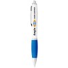 Stylo bille avec corps blanc et grip coloré Nash (encre noire)