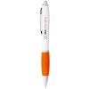 Stylo bille avec corps blanc et grip coloré Nash (encre noire)