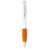 Stylo bille avec corps blanc et grip coloré Nash (encre noire)