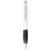 Stylo bille avec corps blanc et grip coloré Nash (encre noire)