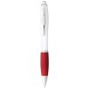 Stylo bille avec corps blanc et grip coloré Nash (encre noire)