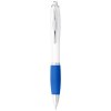 Stylo bille avec corps blanc et grip coloré Nash (encre noire)