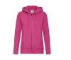 Sweat capuche grand zip femme