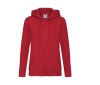 Sweat capuche grand zip femme