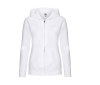 Sweat capuche grand zip femme
