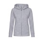 Sweat capuche grand zip femme