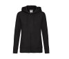 Sweat capuche grand zip femme